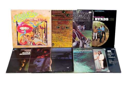 Eight Rock and Pop vinyl records