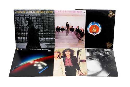 Six Rock vinyl records, including Neil Young 'After the Goldrush'