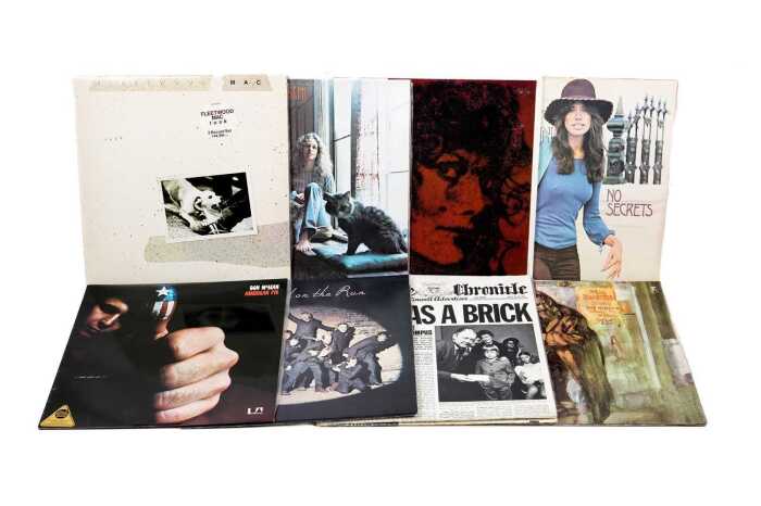 Eight Rock and Pop vinyl records