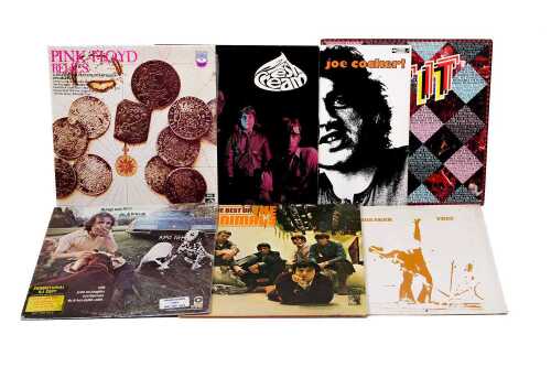 Seven '60s and '70s vinyl records