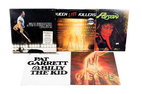 Five Rock vinyl records