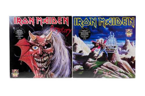 Two Iron Maiden 'The First Ten Years' limited edition double 12" single sets, sealed