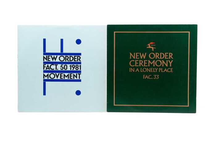 Two New Order vinyl records