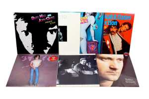 Seven '80s Pop and Rock vinyl records