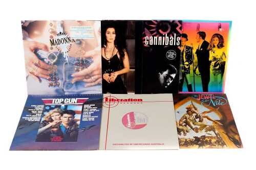 Seven '80s Pop and soundtrack vinyl records