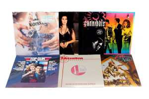Seven '80s Pop and soundtrack vinyl records