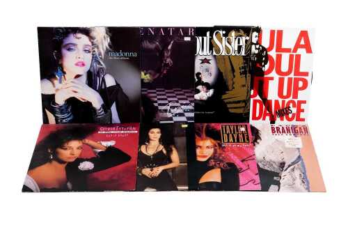 Eight '80s Girl Pop vinyl records