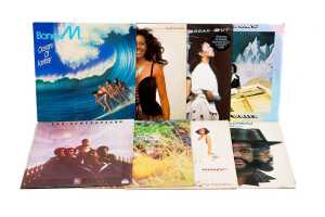 Eight Soul Funk and Disco vinyl records