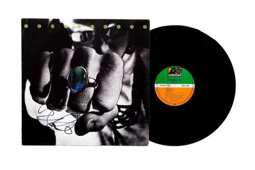 Lemonheads 'Lovey' vinyl record, signed to cover
