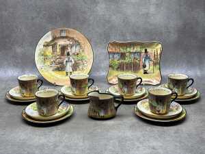 Royal Doulton 'Gaffer's series ware porcelain tea setting for six