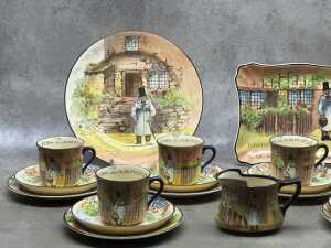Royal Doulton 'Gaffer's series ware porcelain tea setting for six - 2