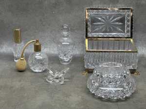 Crystal desk and dressing table items - 2