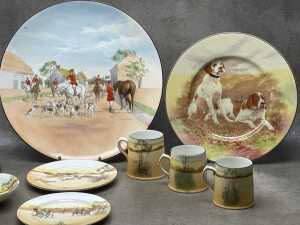 Royal Doulton fox hunting-themed porcelain series ware - 3