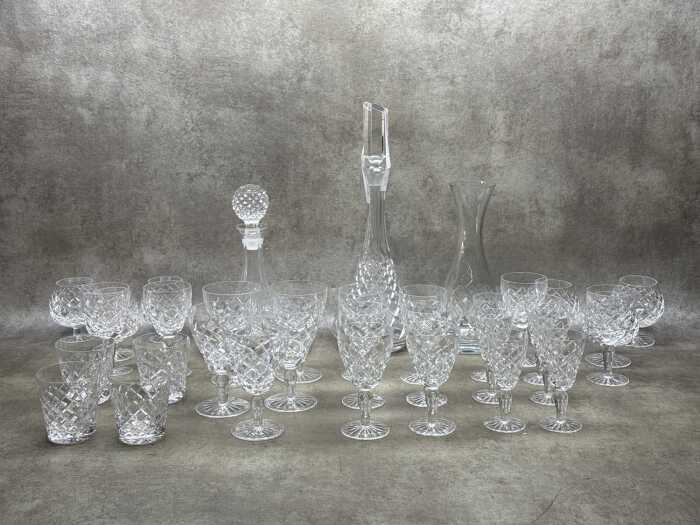 Cut crystal drinkware