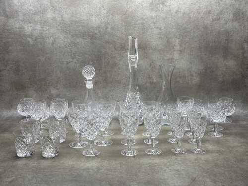 Cut crystal drinkware