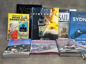 Motorcycle and seafaring books, together with Beginner's Guide to Guns and Shooting - 2