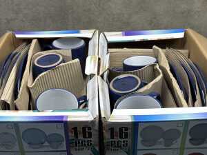 New stock. Two Royal Norfolk ceramic 16 piece dinner sets in boxes - 3