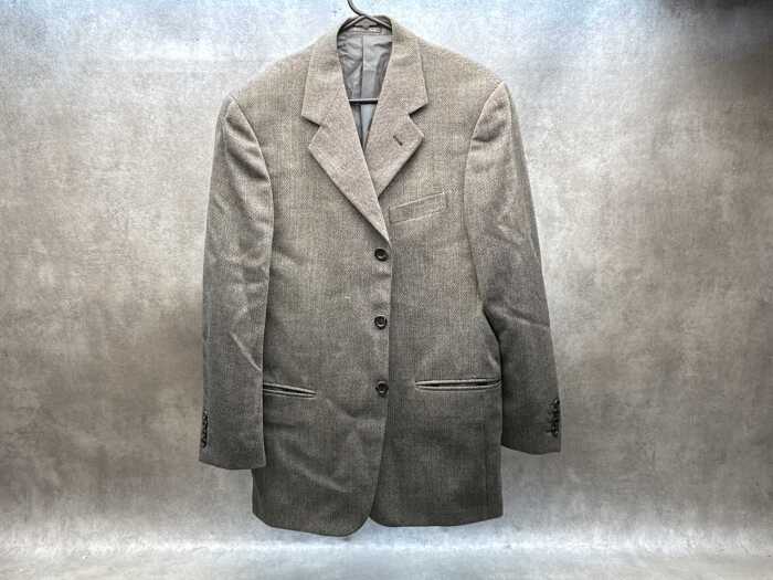 Grey herringbone blazer
