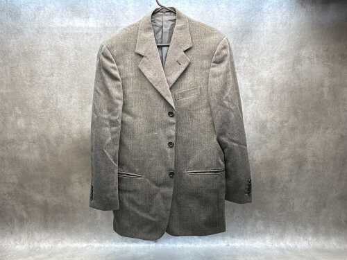 Grey herringbone blazer