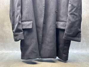 Designer-style double-breasted pinstripe coat - 2