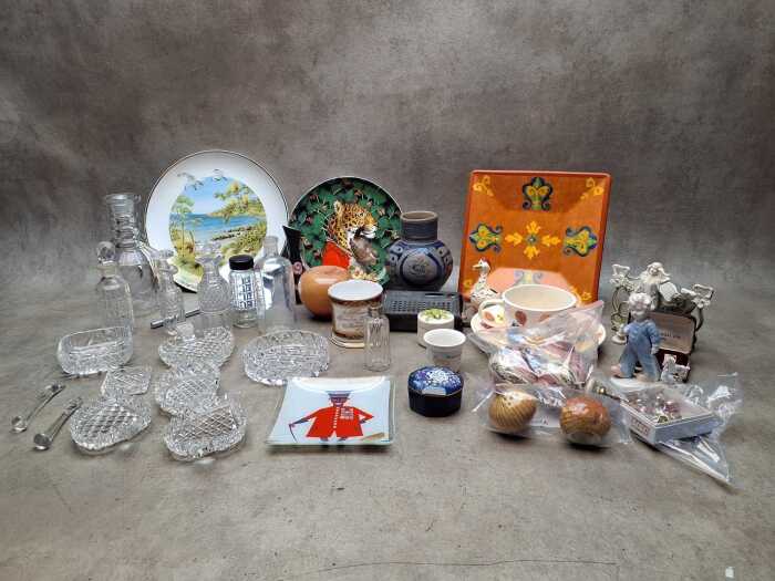 Assorted collectible trinkets and ornaments