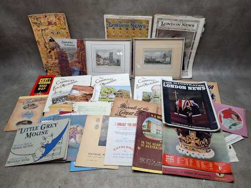 Assorted printed material including a limited edition reprinting of The Chronicles of Early Melbourne Vols. 1-3 by Garryowen
