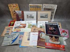 Assorted printed material including a limited edition reprinting of The Chronicles of Early Melbourne Vols. 1-3 by Garryowen