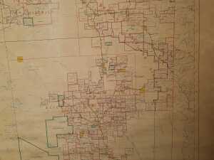 Early Northern Territory, Australia scroll map with timber ends - 3