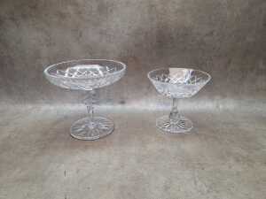 Assorted crystal including Royal Doulton salt and pepper shakers, Orrefors tea light holder, Inwald comport, etc. - 2