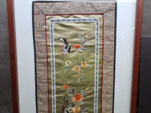 Two Chinese silk embroidered panels - 3