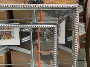 Art-deco style beaded edge wall mirror - 2