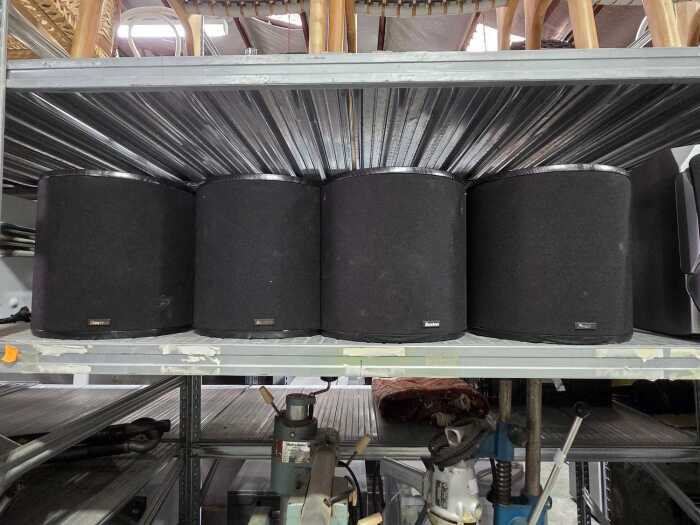 Four Boston Acoustics VRX surround speakers
