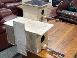 Two plywood birdboxes - 2