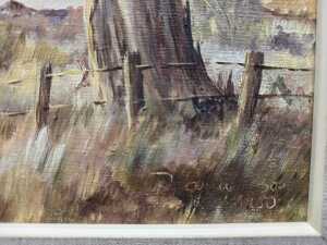 Rosemarie Bes, Rural Scene Near Benalla. Oil painting on board - 3