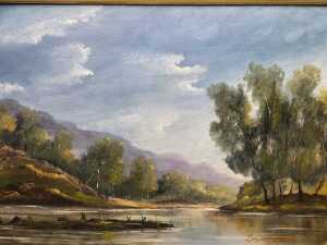 Bryan Jones, Evening Glow. Oil painting on board - 2