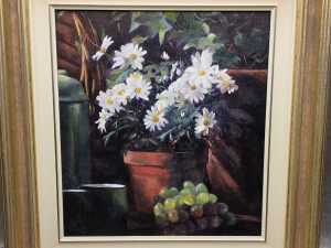 Nora Jacklin Bell, The Daisy Pot. Oil painting on board - 2
