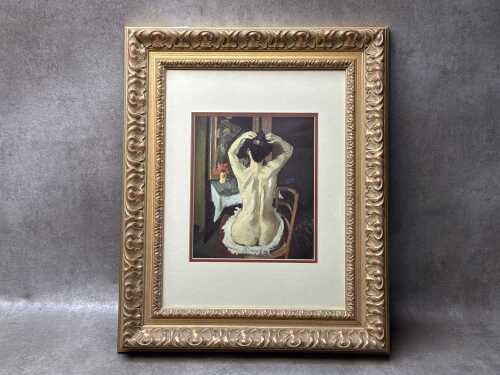 After Henri Matisse, La Coiffure. Framed reproduction print on paper