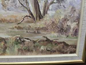 Rosemarie Bes, Country Scene, 1980. Oil painting on board - 3
