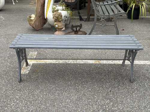 Two-seater outdoor bench