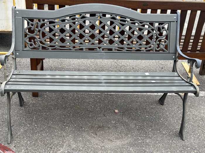 Classic style metal garden bench