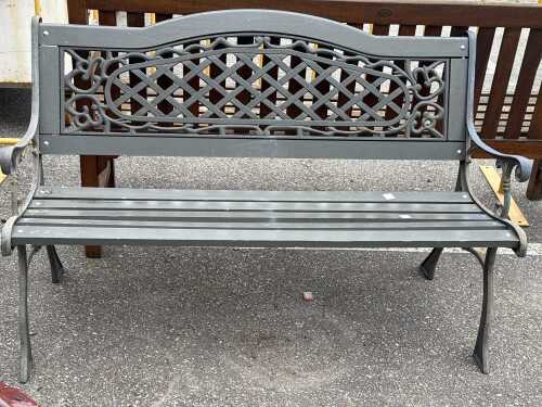 Classic style metal garden bench