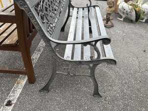 Classic style metal garden bench - 3