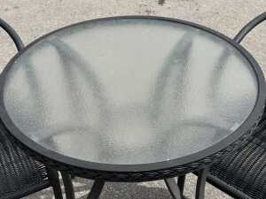 Black three-piece outdoor setting - 3