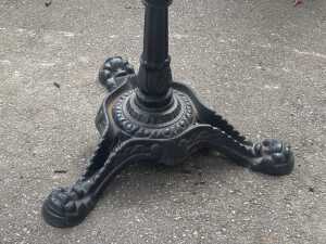 Round marble top patio table - 2
