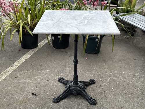 Marble top patio table
