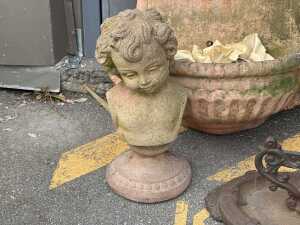 Group of three outdoor garden ornaments - 2