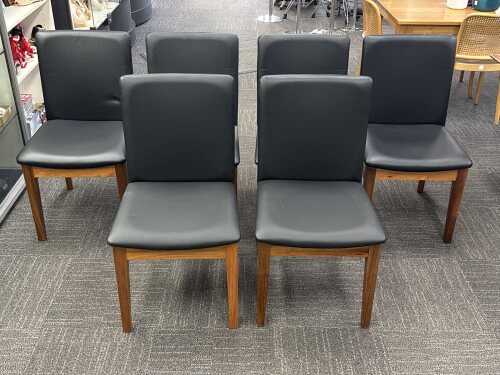 Six Australian Blackwood dining chairs