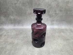 Mid-century amethyst 'Thumbprint' genie bottle