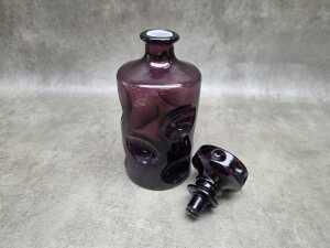 Mid-century amethyst 'Thumbprint' genie bottle - 2