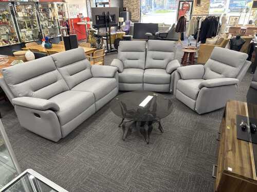 Three-piece grey lounge suite
